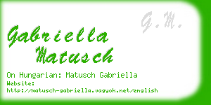 gabriella matusch business card